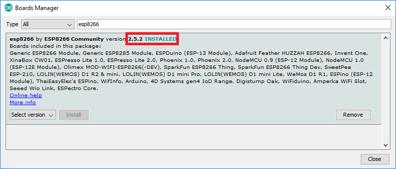 Install ESP8266 Board in Arduino IDE in less than 1 minute 6 ESP8266 Board add on in Arduino IDE installed