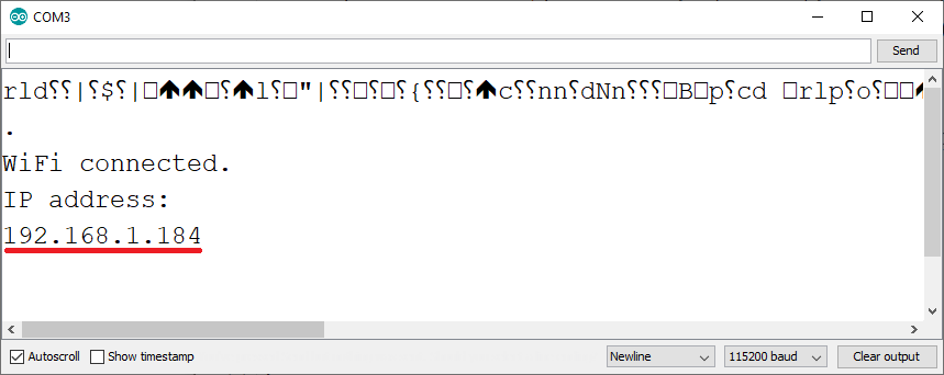 ESP8266 NodeMCU Static/Fixed IP Address - Working & Testing 2 ESP8266 Fixed Static IP Address Serial Monitor