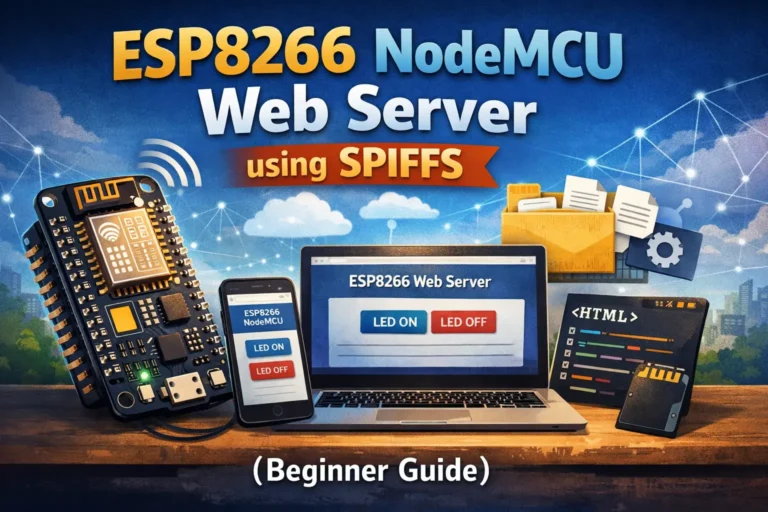 ESP8266 NodeMCU Web Server using SPIFFS (Beginner Guide)