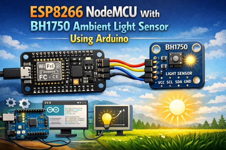 ESP8266 NodeMCU With BH1750 Ambient Light Sensor Using Arduino