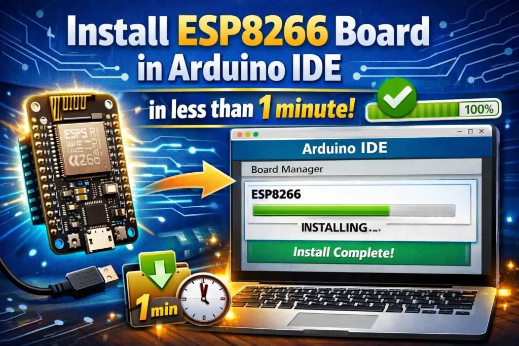 Install ESP8266 Board in Arduino IDE in less than 1 minute 5 Install ESP8266 Board in Arduino IDE in less than 1 minute