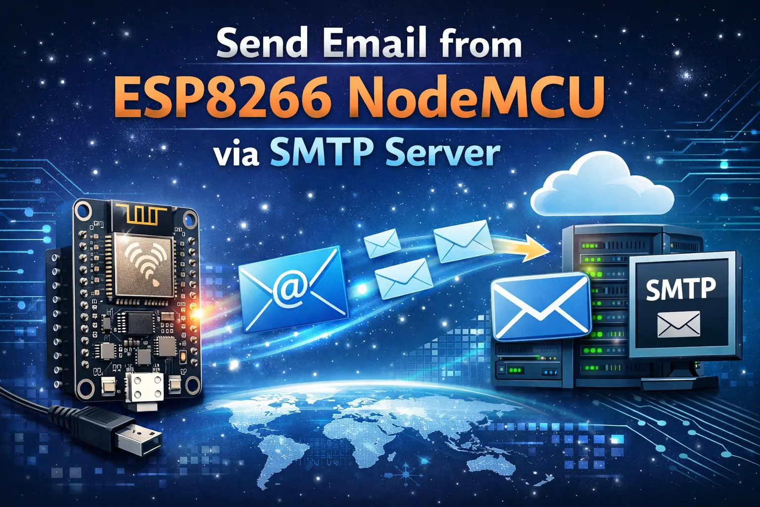 Send Email from ESP8266 NodeMCU via SMTP Server 1 Send Email from ESP8266 NodeMCU via SMTP Server