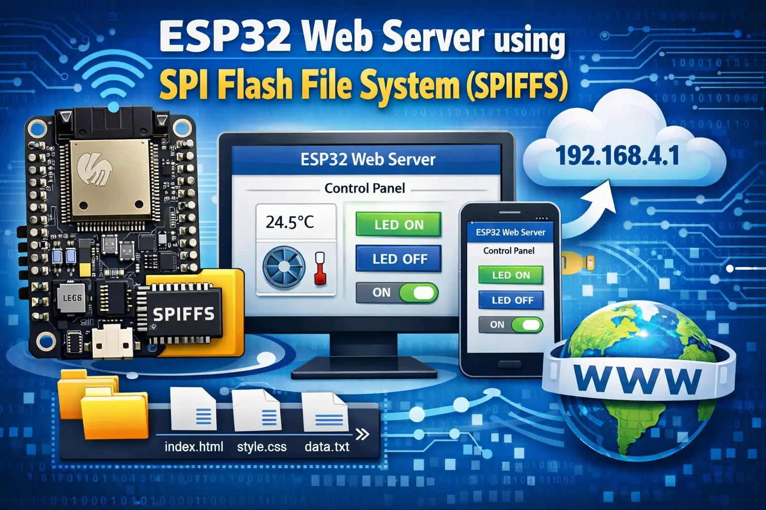 ESP32 Web Server using SPI Flash File System (SPIFFS)
