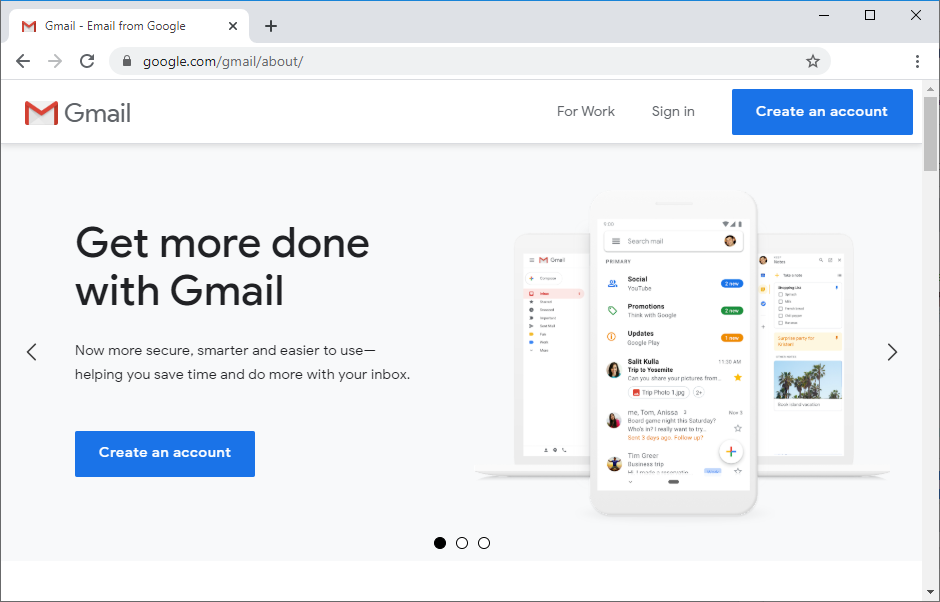 GMAIL: create a new account