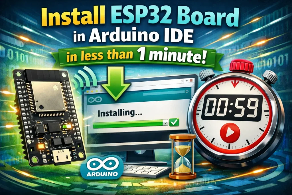 Install ESP32 Board in Arduino IDE in less than 1 minute
