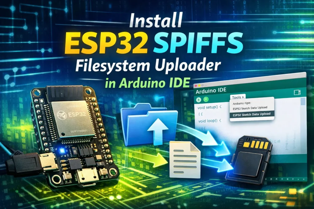 Install ESP32 SPIFFS Filesystem Uploader in Arduino IDE