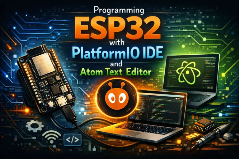 Programming ESP32 with PlatformIO IDE and Atom Text Editor