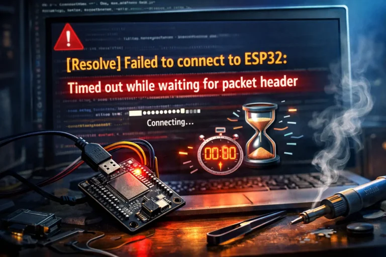 [Resolve] Failed to connect to ESP32: Timed out while waiting for packet header