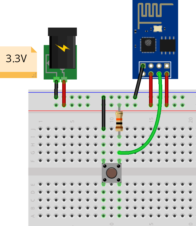ESP8266 NodeMCU Deep Sleep with Arduino IDE 10 ESP8266 ESP-01 External Wake Up Circuit Schematic Diagram