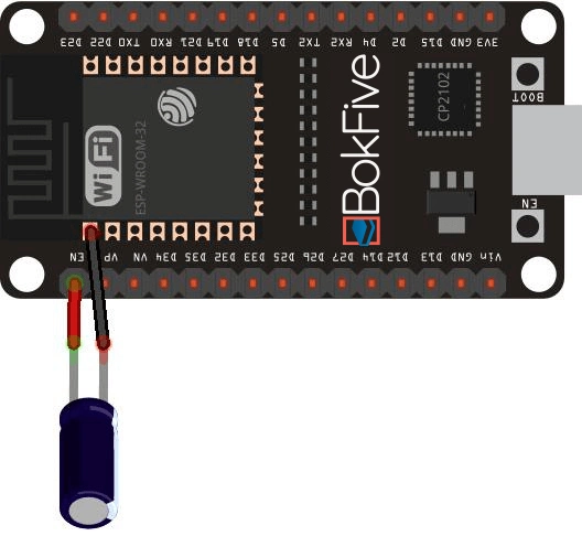 esp32 capacitor flashing mode automatic 2