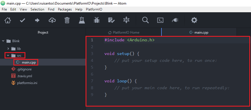 new project open file