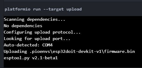platformio upload window