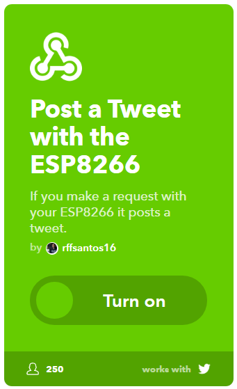 How to Post on Twitter using an ESP8266 3 turn applet on