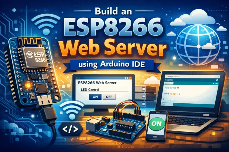 Build an ESP8266 Web Server using Arduino IDE 4 Build an ESP8266 Web Server using Arduino IDE