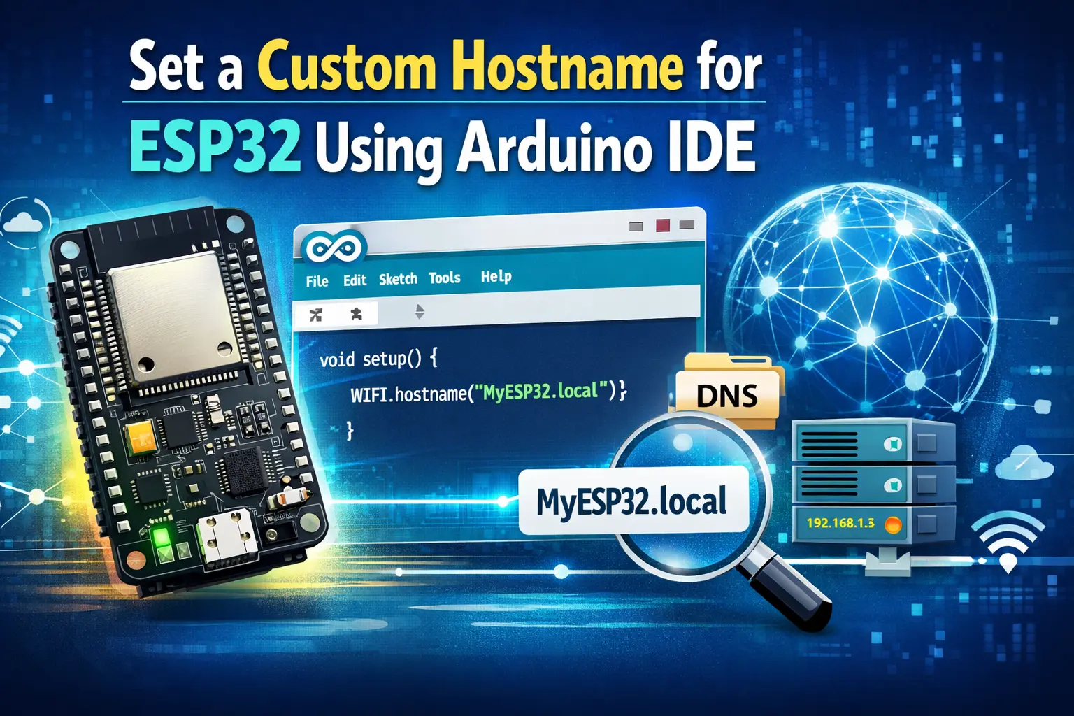 Set a Custom Hostname for ESP32 Using Arduino IDE