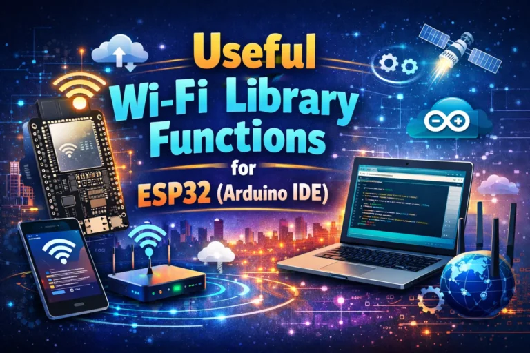 Useful Wi-Fi Library Functions for ESP32 (Arduino IDE) 8 Useful Wi-Fi Library Functions for ESP32 (Arduino IDE)