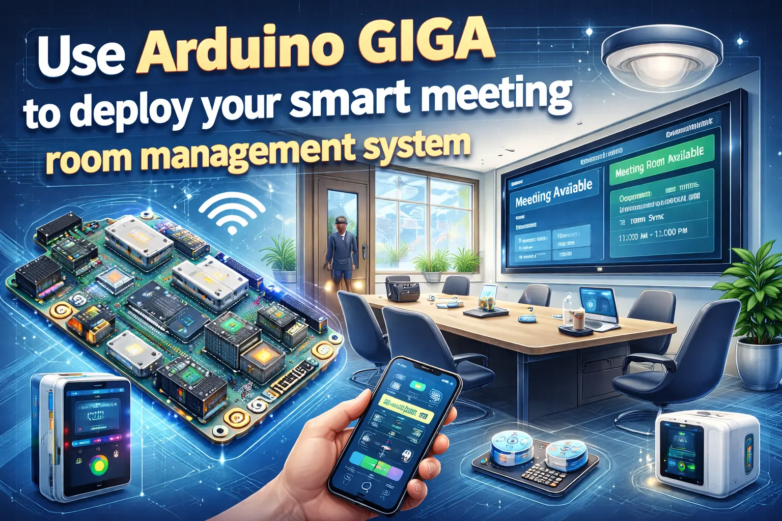 Use Arduino GIGA to deploy your smart meeting room management system