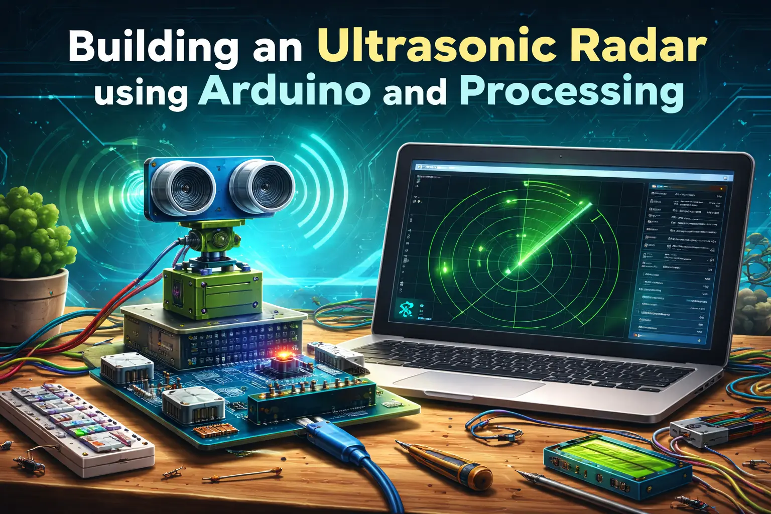 Building an Ultrasonic Radar using Arduino and Processing