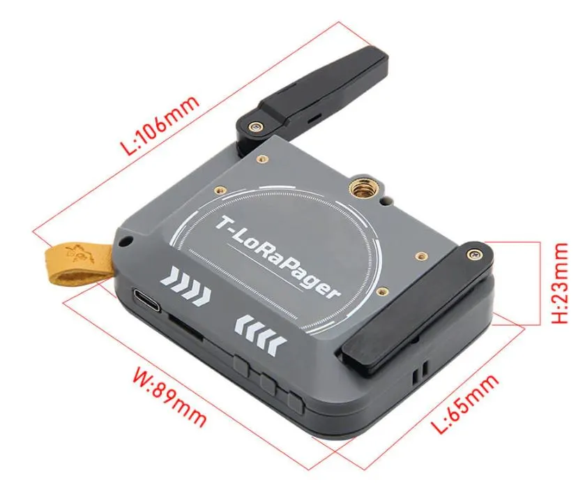 T-Lora Pager Dimensions