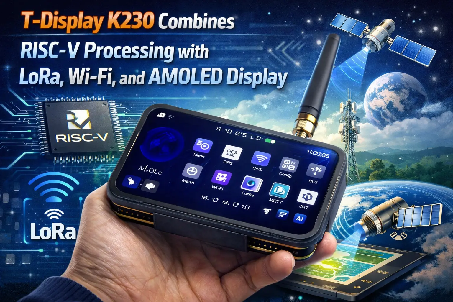 T-Display K230 Combines RISC-V Processing with LoRa, Wi-Fi, and AMOLED Display 1 T-Display K230 Combines RISC-V Processing with LoRa, Wi-Fi, and AMOLED Display