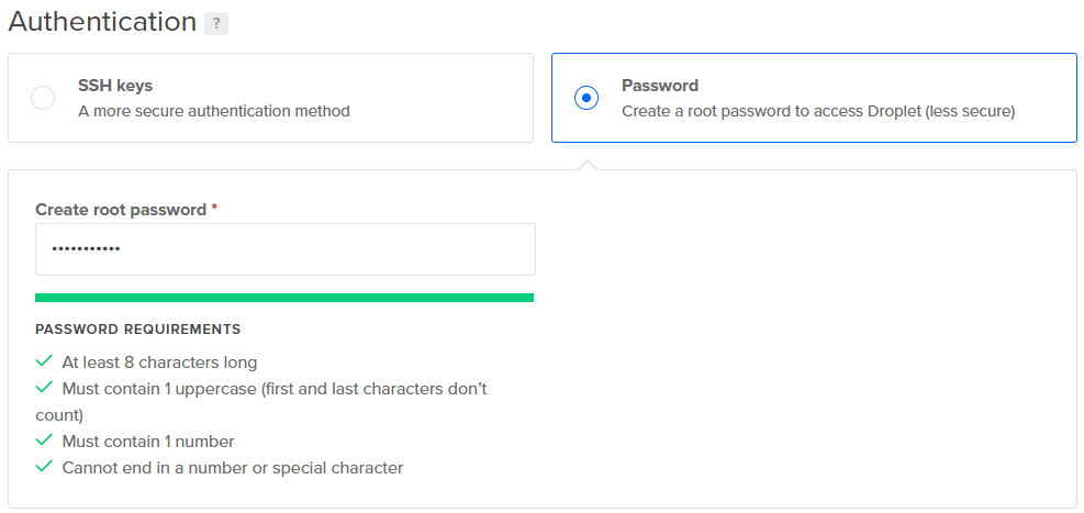 DigitalOceanVPNLinuxUbuntuServerSetDefinePassword