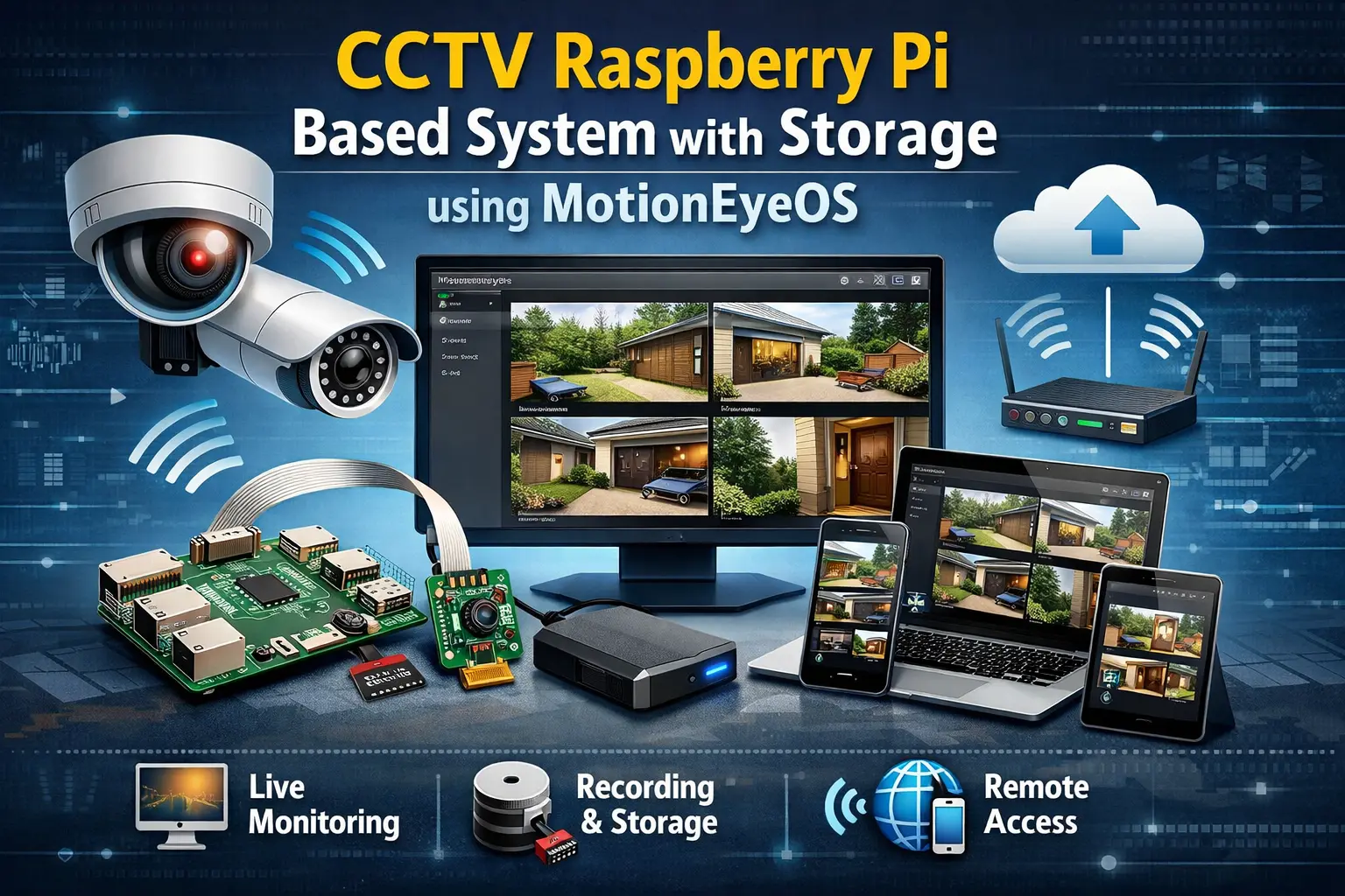 CCTV Raspberry Pi Based System with Storage using MotionEyeOS