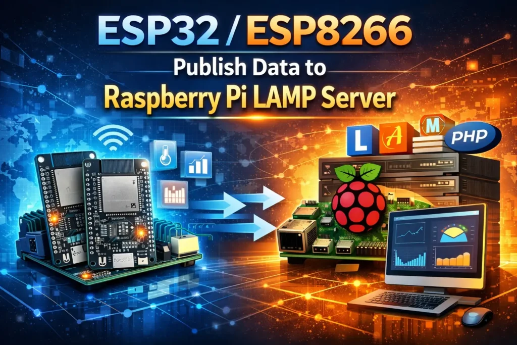 ESP32/ESP8266 Publish Data to Raspberry Pi LAMP Server