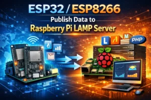 ESP32/ESP8266 Publish Data to Raspberry Pi LAMP Server 1 ESP32/ESP8266 Publish Data to Raspberry Pi LAMP Server