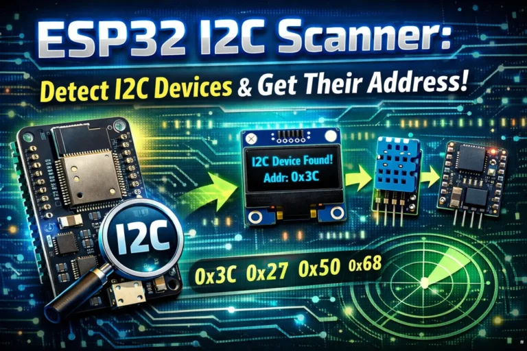 ESP32 I2C Scanner: Detect I2C Devices & Get Their Address! 7 ESP32 I2C Scanner: Detect I2C Devices & Get Their Address!