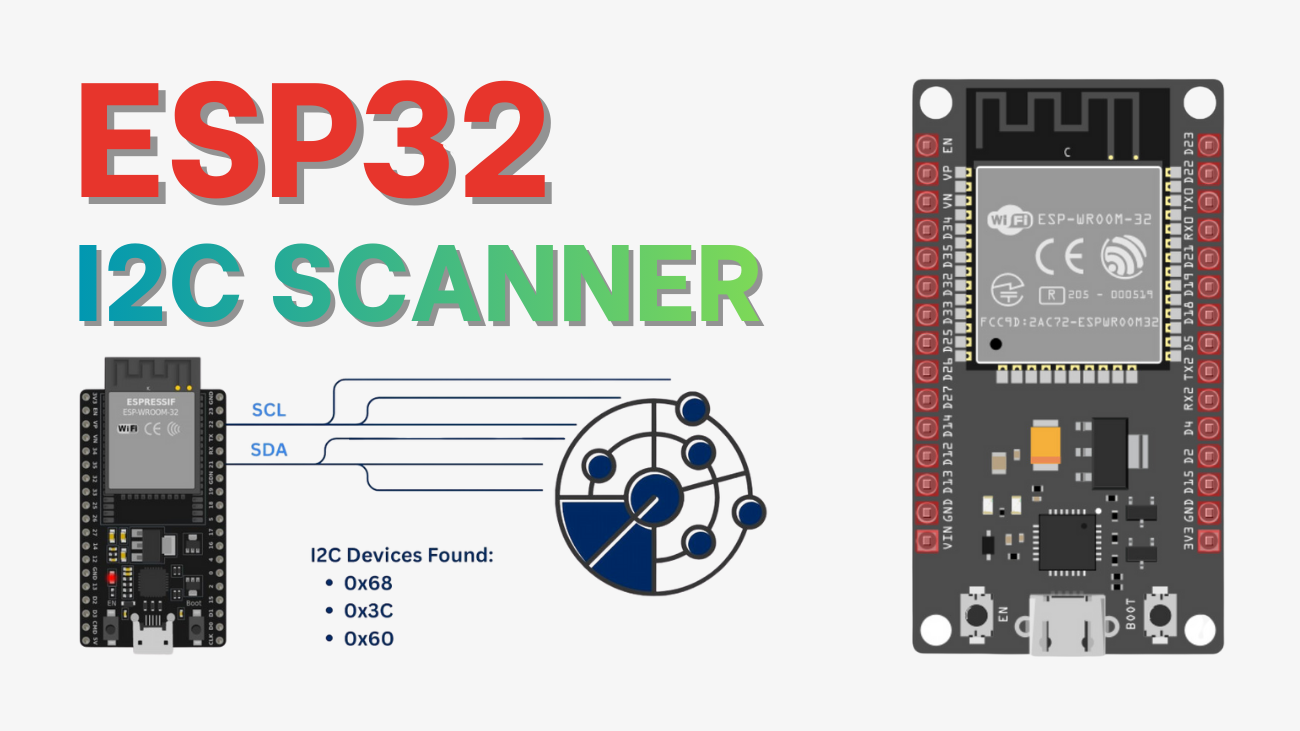 ESP32 I2C Scanner: Detect I2C Devices & Get Their Address! 1 ESP32 I2C Scanner: Detect I2C Devices & Get Their Address!