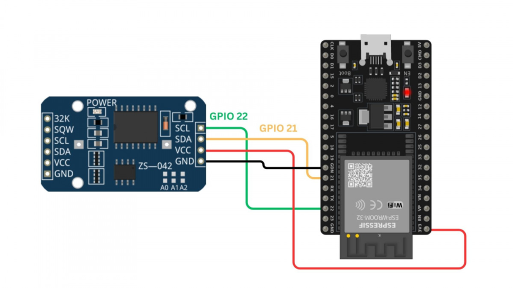 ESP32 RTC: Using DS3231 and DS1307 Modules in Arduino IDE 3 ESP32 RTC Wiring Diagram