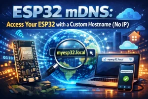 ESP32 mDNS: Access Your ESP32 with a Custom Hostname (No IP) 3 ESP32 mDNS: Access Your ESP32 with a Custom Hostname (No IP)