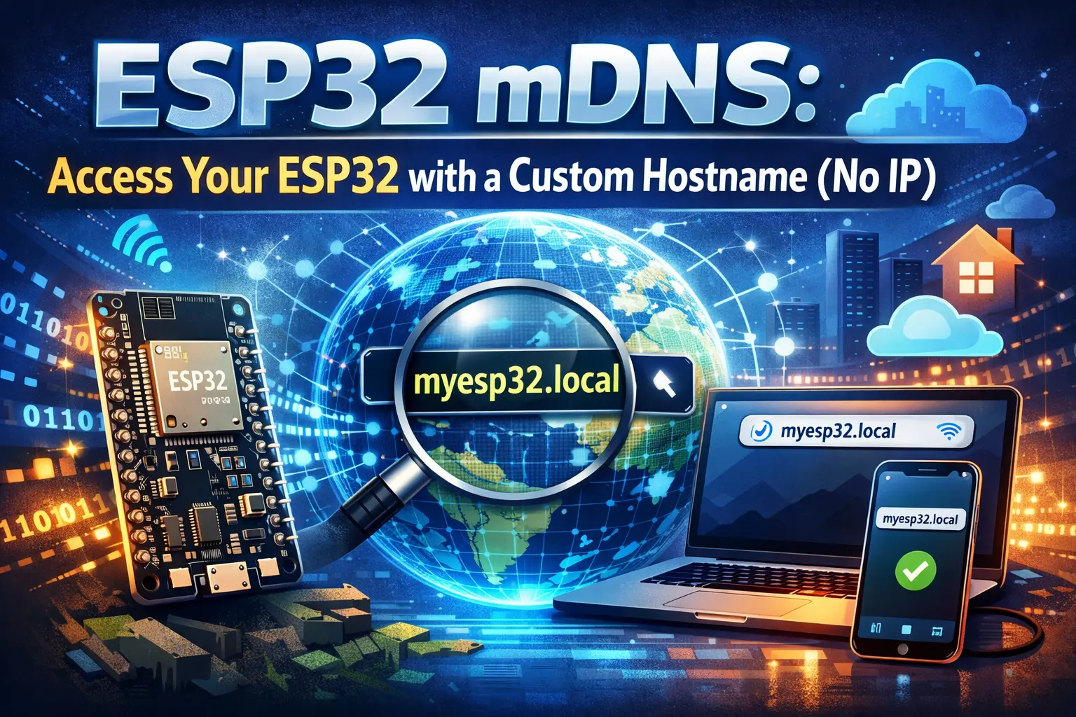 ESP32 mDNS: Access Your ESP32 with a Custom Hostname (No IP)