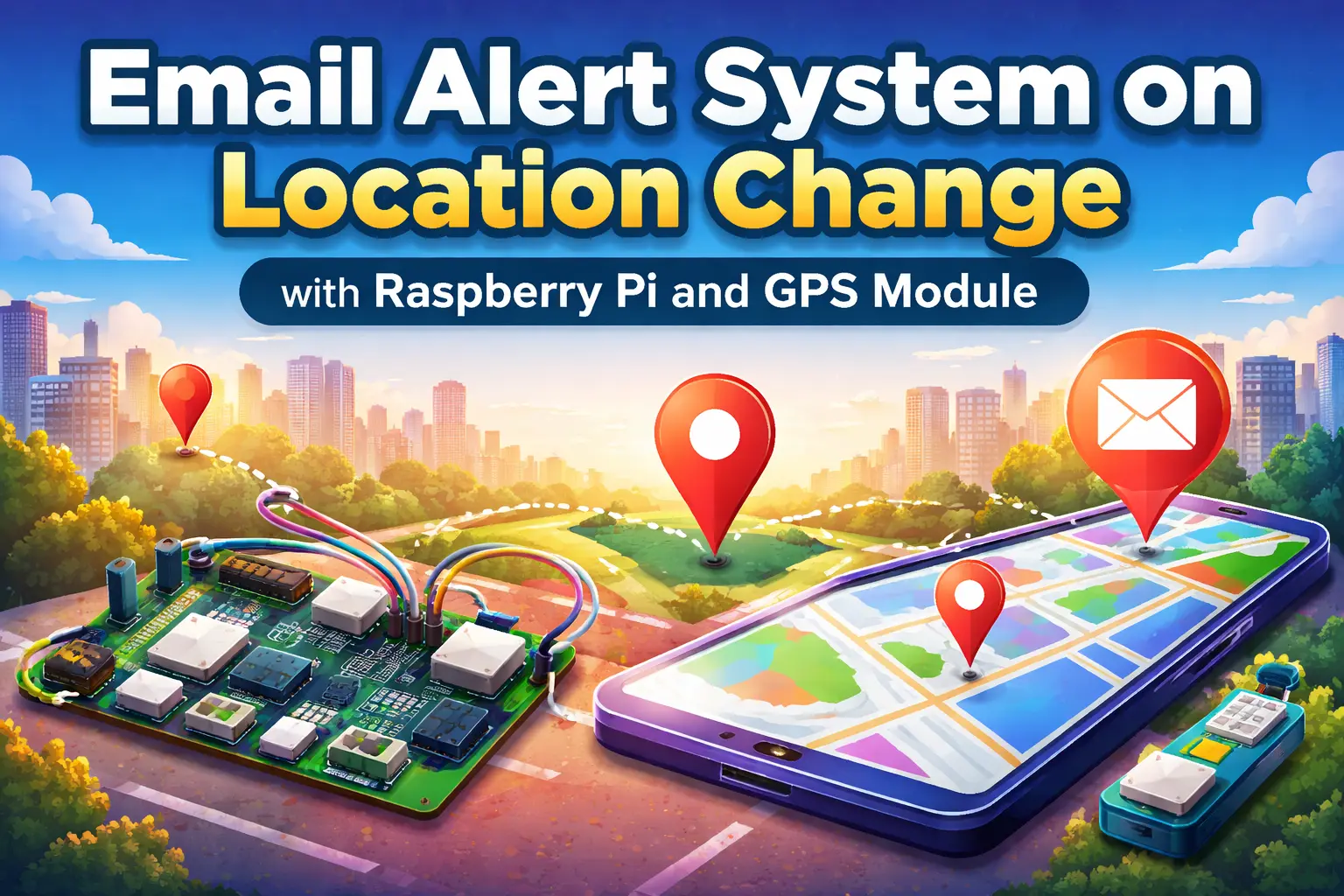 Email Alert System on Location Change with Raspberry Pi and GPS Module
