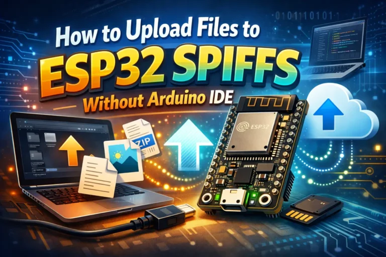 How to Upload Files to ESP32 SPIFFS Without Arduino IDE 2 How to Upload Files to ESP32 SPIFFS Without Arduino IDE