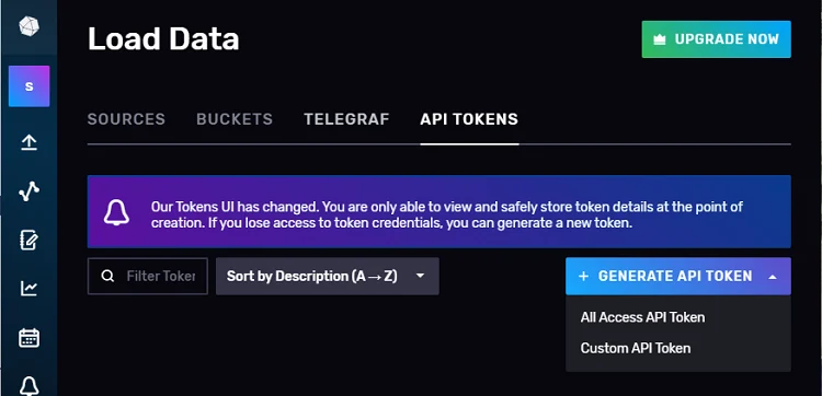 InfluxDB Generate All Access API Token