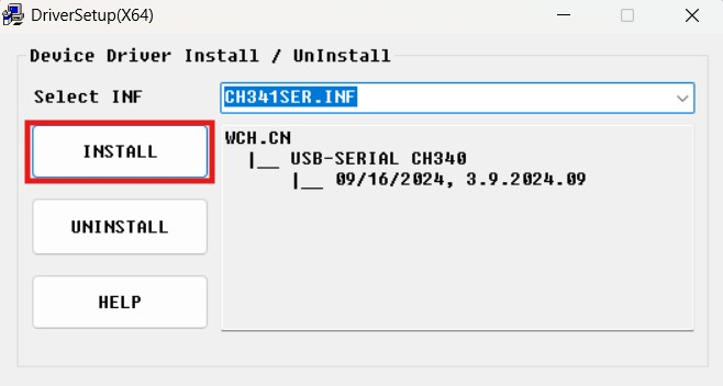 Install CH340 Driver