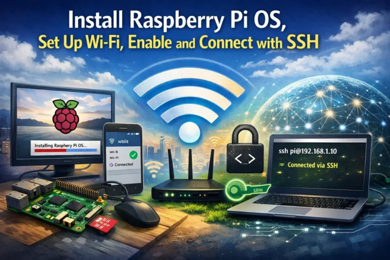 Install Raspberry Pi OS, Set Up Wi-Fi, Enable and Connect with SSH