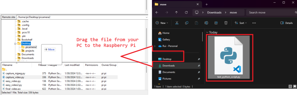 Moving File From PC to Raspberry Pi
