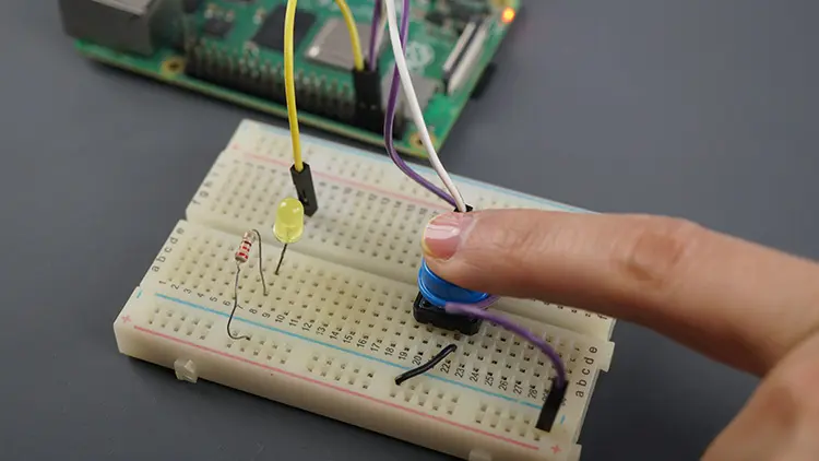 Raspberry Pi Control LED with pushbutton - released