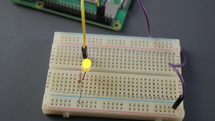 Raspberry Pi Blink LED on f