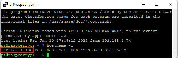 Get Raspberry Pi IP Address