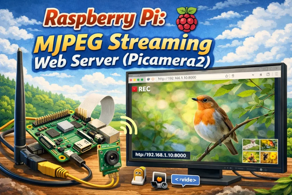 Raspberry Pi: MJPEG Streaming Web Server (Picamera2)