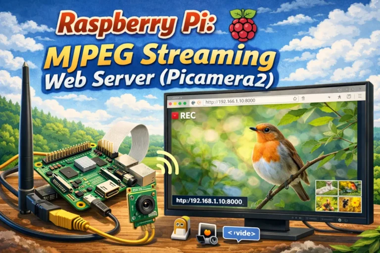 Raspberry Pi: MJPEG Streaming Web Server (Picamera2)