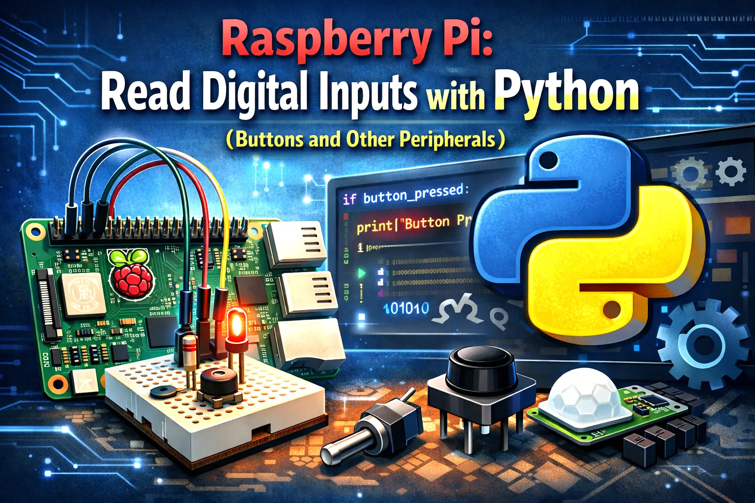 Raspberry Pi Read Digital Inputs with Python (Buttons and Other Peripherals)