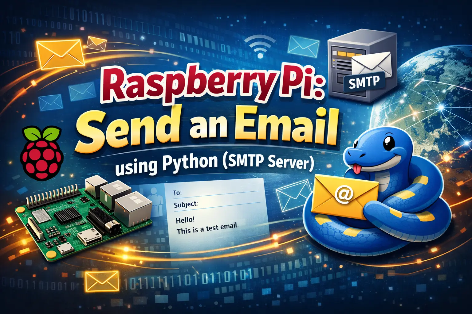 Raspberry Pi Send an Email using Python (SMTP Server)