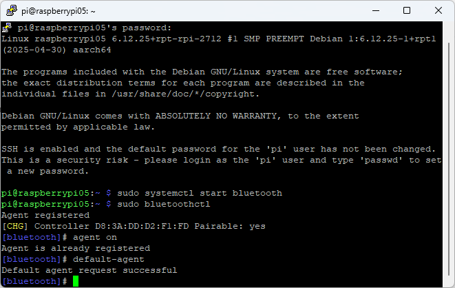 Rpi Enable Bluetooth Completed