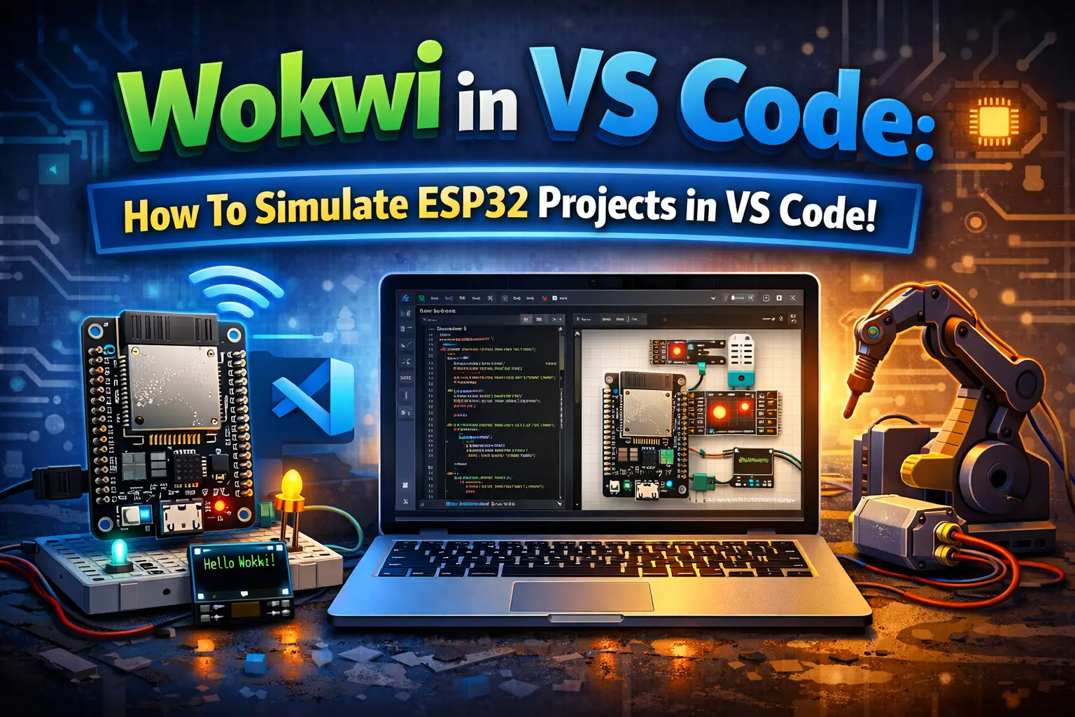 Wokwi in VS Code: How To Simulate ESP32 Projects in VS Code!