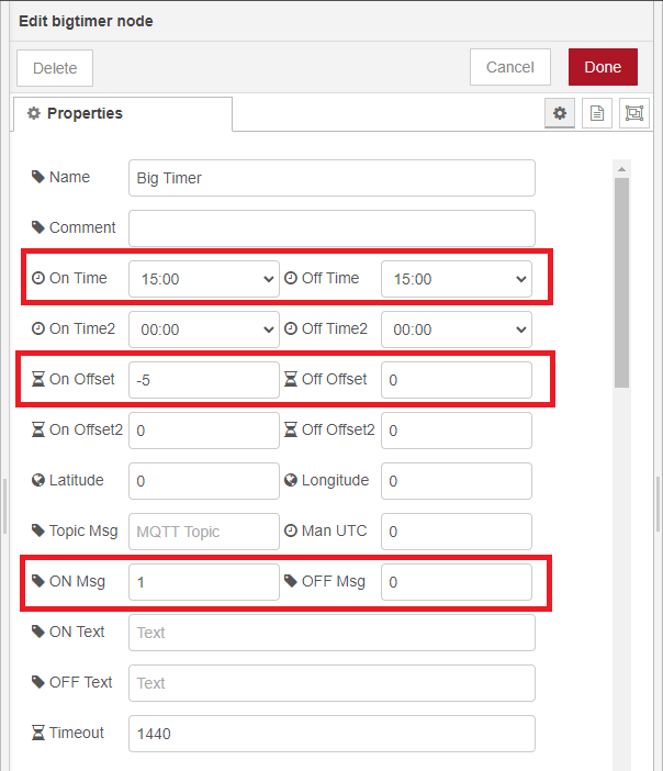 Node-RED with Big Timer Node: Create Complex Automation Schedules Easily 14 Big Timer Node Fill Details