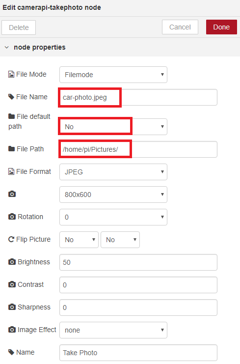 Car Plate Recognition System with Raspberry Pi and Node-RED 16 camera node
